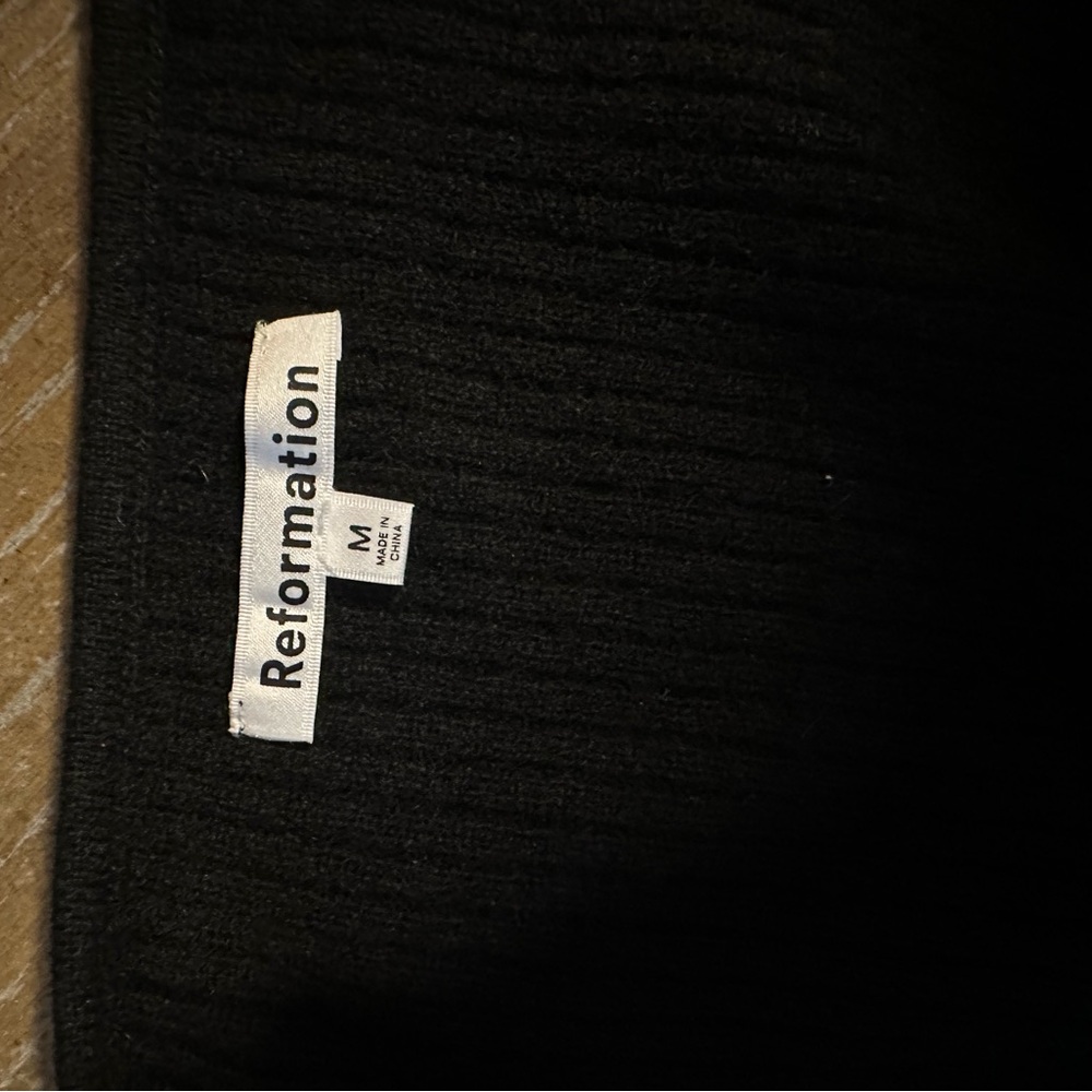 Reformation Emanuele Cashmere Novelty Button Sweater M - Picture 6 of 12